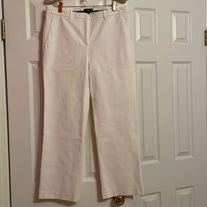 Theory white cotton pants